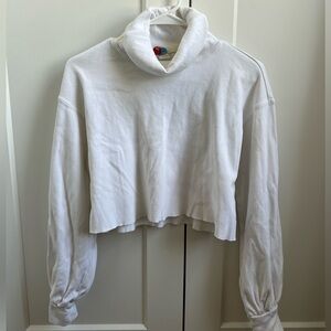 Free People 100% Cotton Turtleneck Balloon Sleeve Longsleeve T Shirt